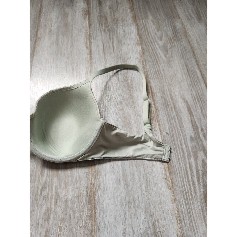 Victoria’s Secret Perfect Coverage Bra Green Lace Charm Underwire 32DD GUC - Picture 8 of 11
